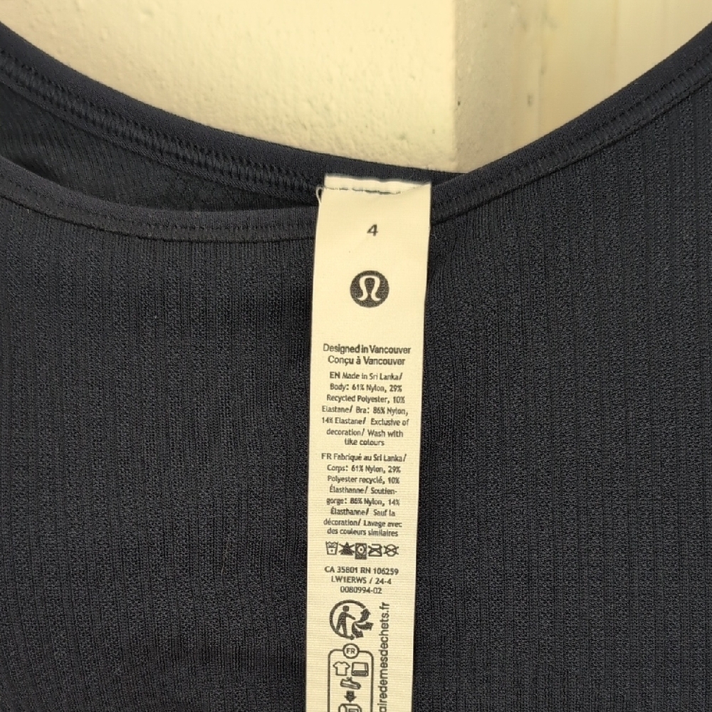 Lululemon Ebb to Street Scoop-Neck Cropped Tank Top - Picture 3 of 4